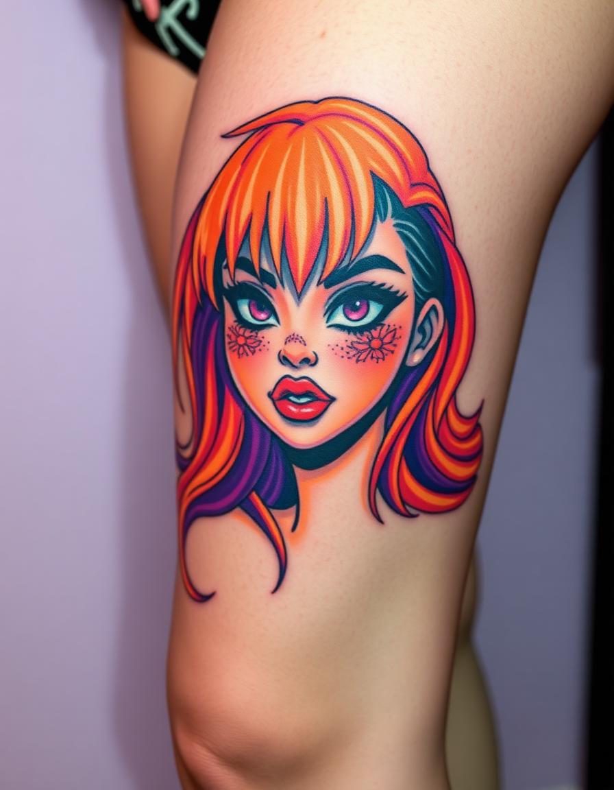 Retrato ilustrativo full color