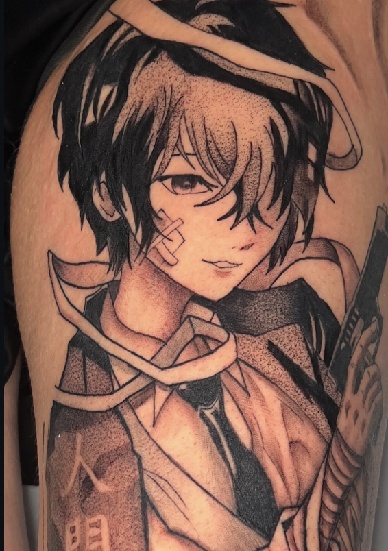 TikTok reel — anime samurái blackwork